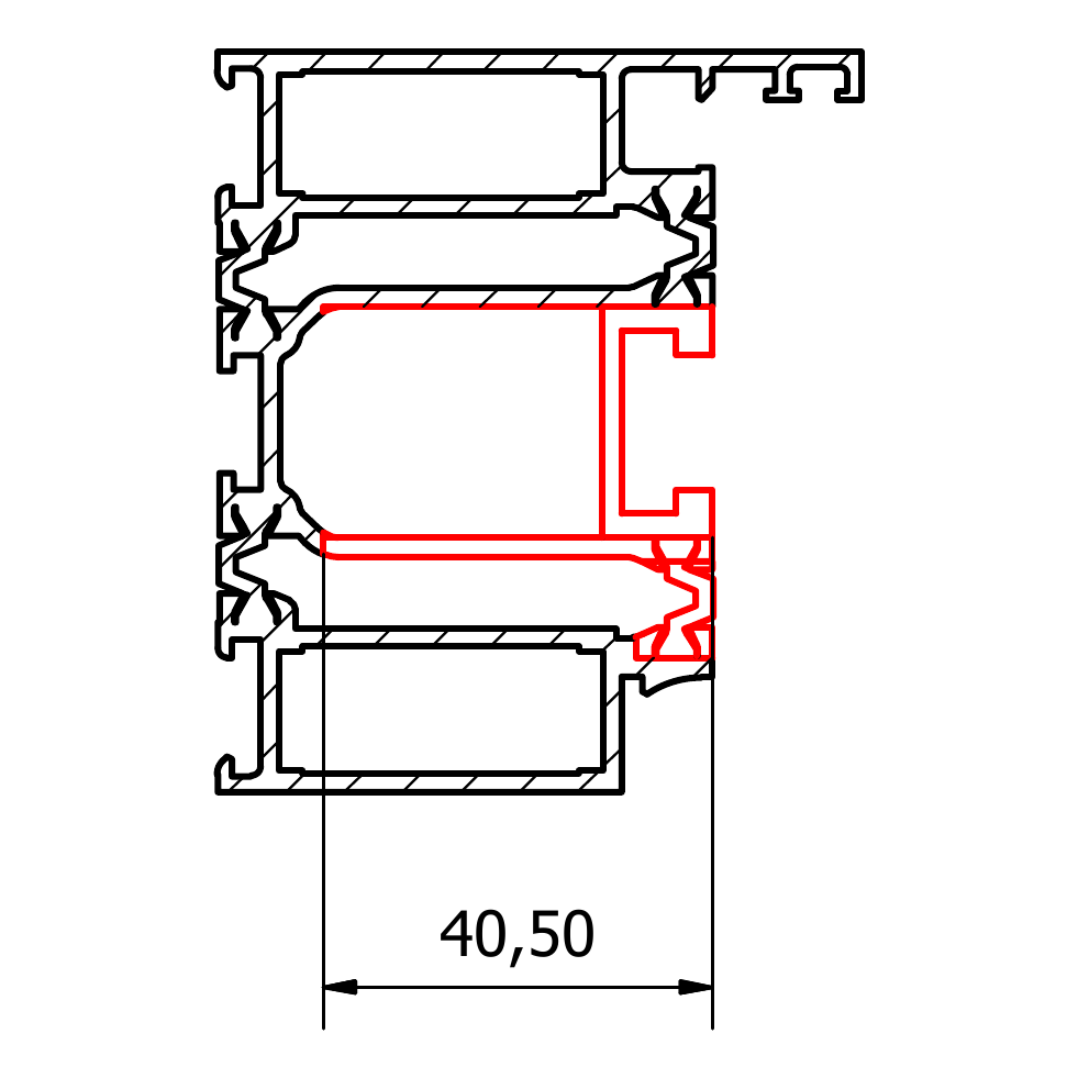 Wicona 77FP — urtag